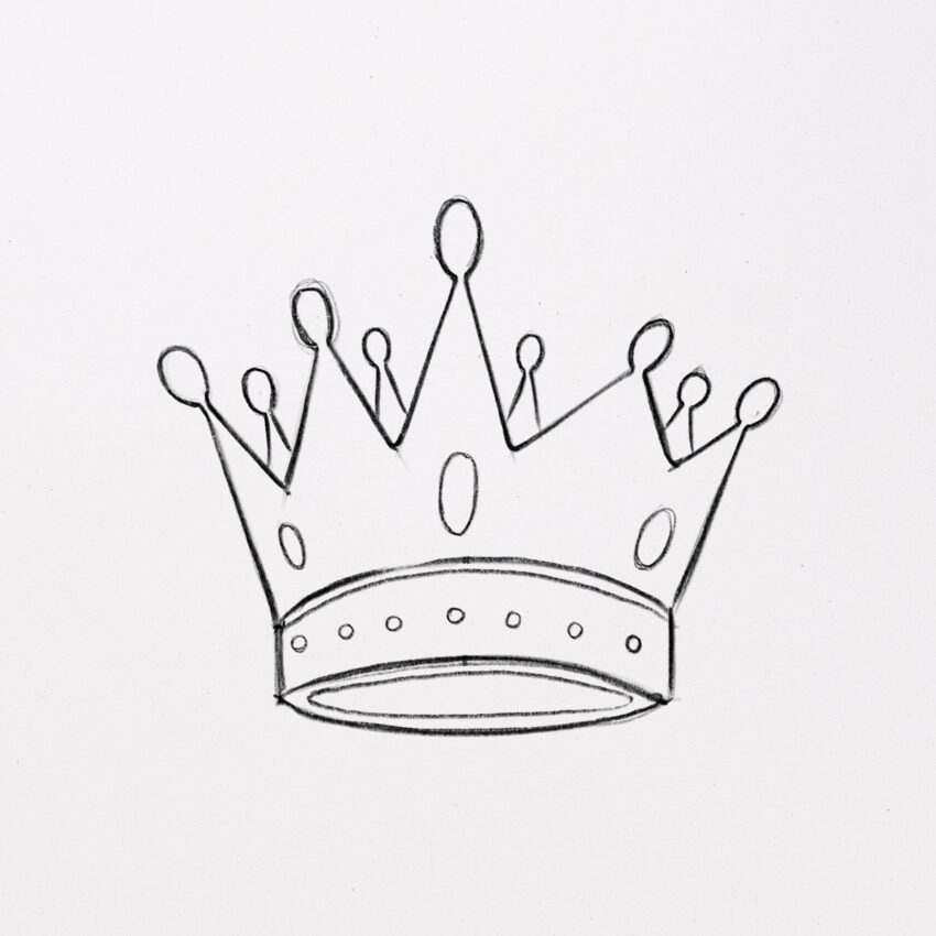 How To Draw A Crown easy Step By Step 