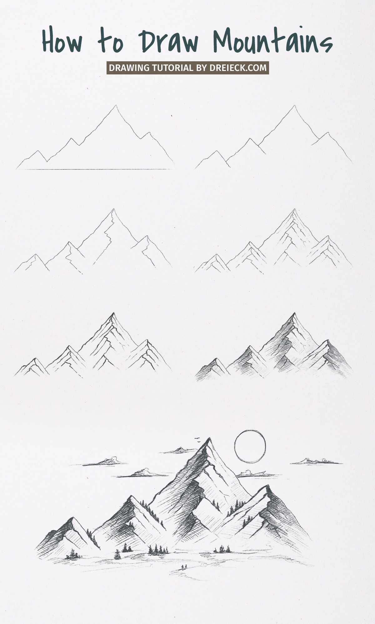Mountain Drawing Easy - A Step-by-Step Guide for Beginners