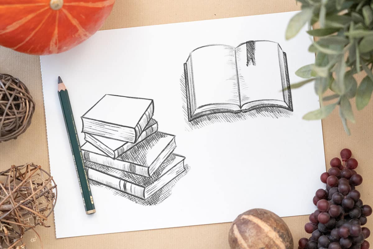 How to draw a Open Book Step by Step