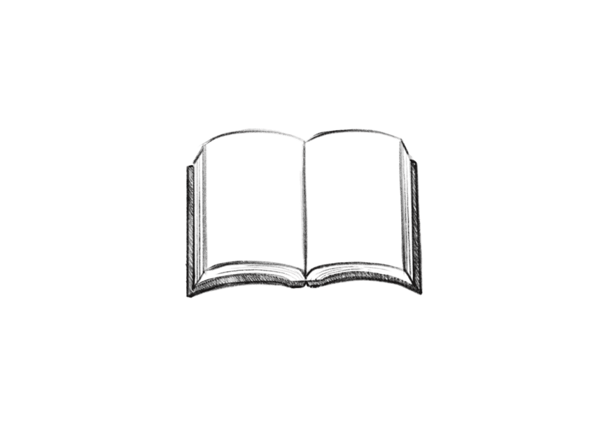 simple book sketch