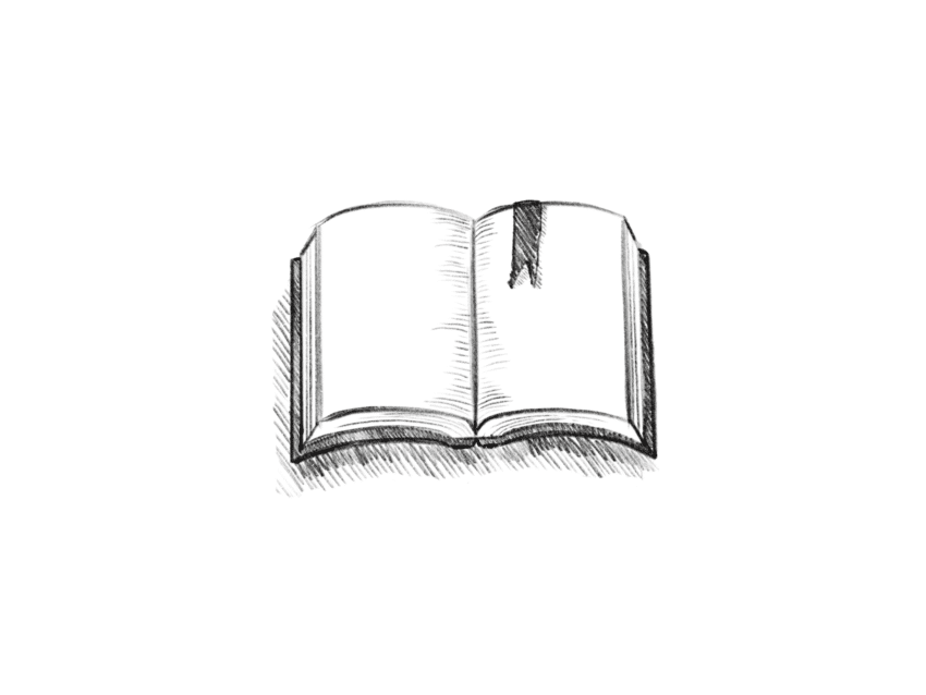 Open book, a sketch of a drawing of a book with flying letters. 2998089  Vector Art at Vecteezy