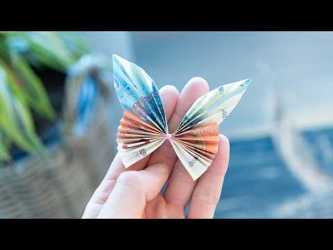 SCHMETTERLING aus GELDSCHEIN falten: Schönes Geldgeschenk zum sofort mitmachen 🦋
