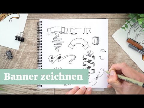 Banner zeichnen (Schritt für Schritt) - 4 starke Techniken! 🏁