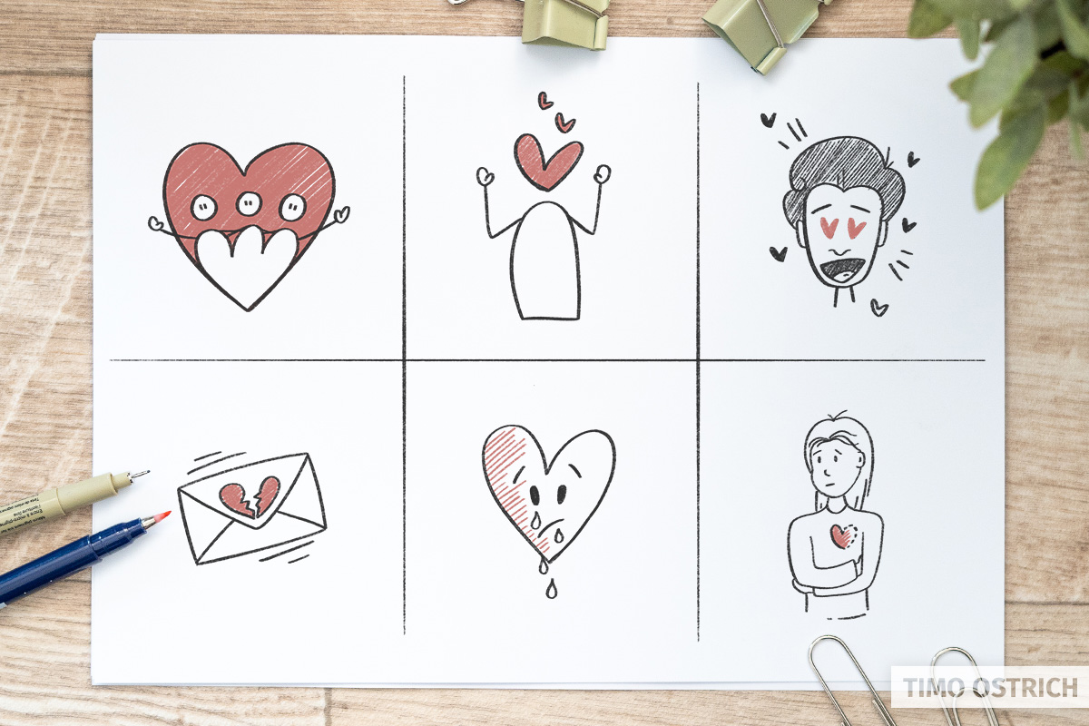 Asiatische Kleine Mädchen Schreiben Oder Zeichnen Herzenssymbol
