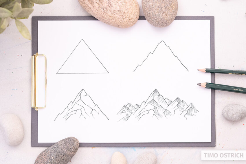 Mountain Drawing Easy Guide – ART WORLD BLOG