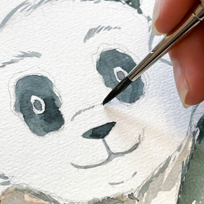 Details für das Panda Gesicht