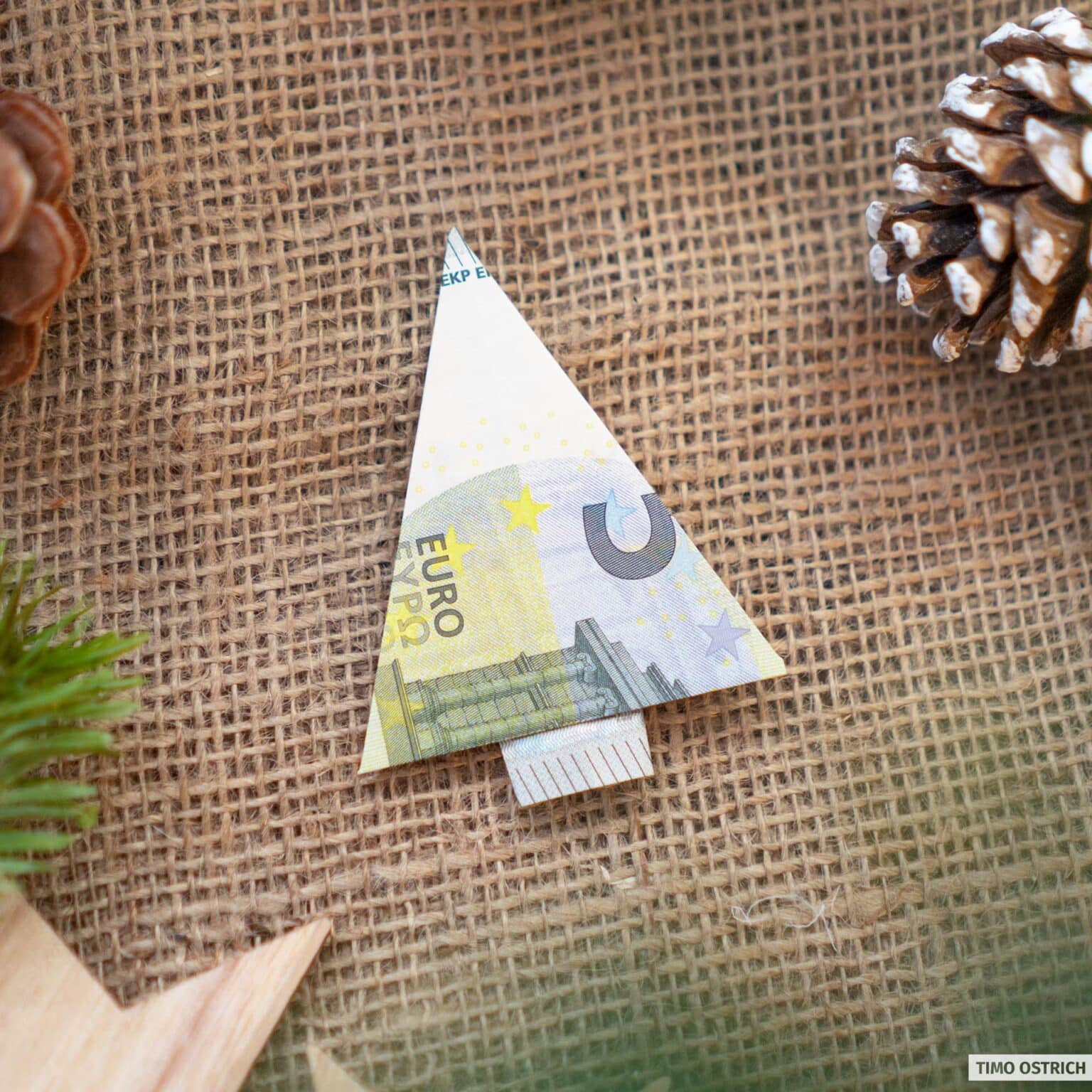 Tannenbaum aus Geldschein falten (Geldgeschenk) 🎄